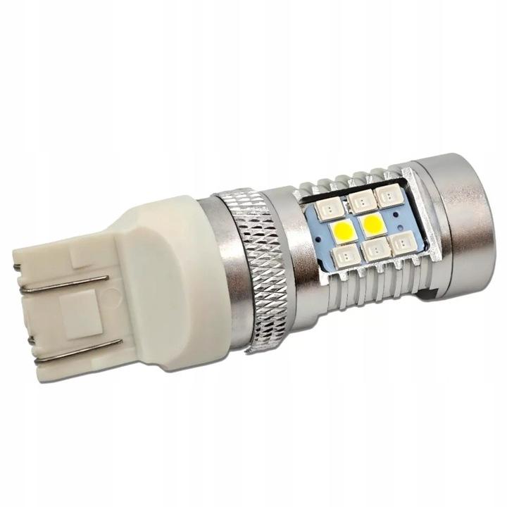W21/5W Led Żarówka 7443 12V Canbus Biało-Czerwona, Dwukolorowa Mocna