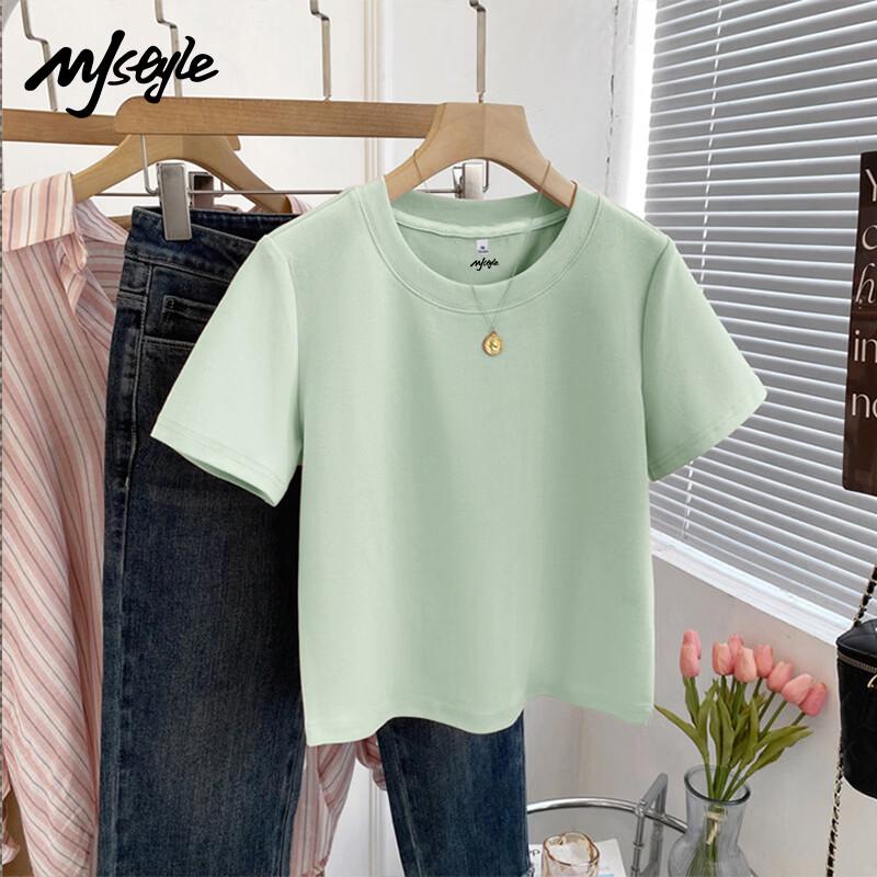 MJ STYLE Women's Pure Cotton Short Sleeve T-Shirt