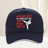 Black Belt Never Gave Up Karate Taekwondo Inspirational Baseball Cap Adjustable Dad Hat boxing training hats