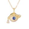Fashion Luxury Zircon Evil Eye Pendant Necklaces for Women Men Trendy Stainless Steel Chain Collar Accessories Jewelry Gifts
