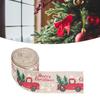 6 Yards Christmas Ribbon Cute Patterns Attractive Design 2 Colors Beautiful Practical   Wrapping Ribbon for Decoration