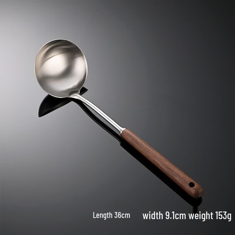 Qianxing 304 Stainless Steel & Walnut Wood Kitchen Utensil Set