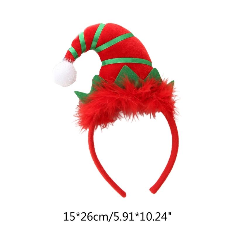 Christmas Elf Hat Opaski Oświetlony Elf Kostium Pałąk Akcesoria Do Włosów Śliczne Nakrycia Głowy Chluba na Christmas Party