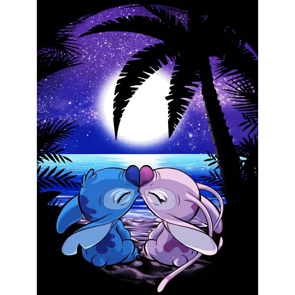 Full Round Drill Diamond Painting Lilo and Stitch 5D DIY Hobby Diamond Mosaic Cartoon Embroidery Moon Unique Gift