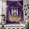 Custom Tapestry Wall Hanging, Anderlecht FC Personalized Name Text Home Wall Decor