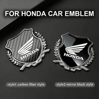 AAADF1 Motorcycle Decorative Emblem, 3D Metal Shield Sticker with Wing Logo, Universal Auto/Moto Exterior Decoration