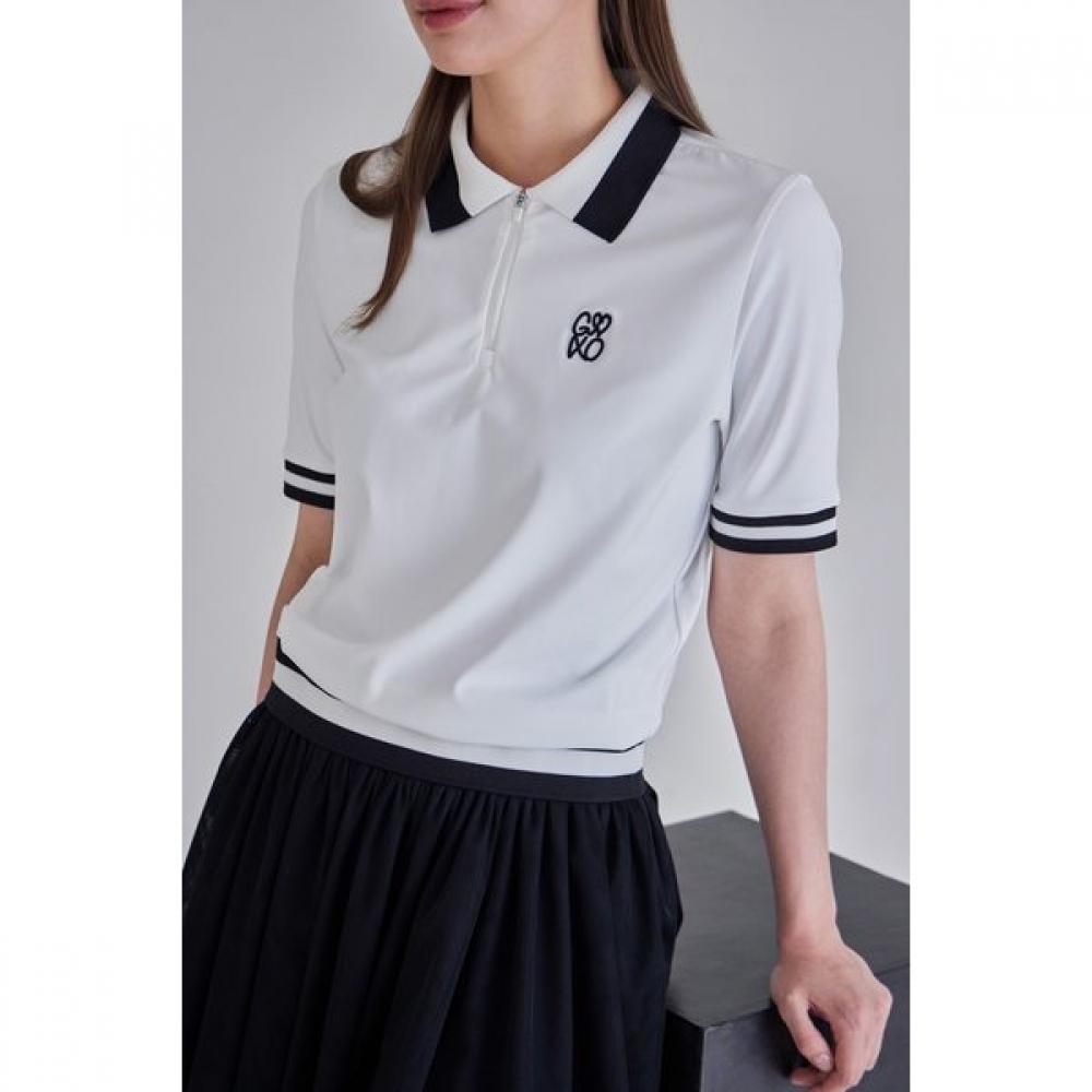 GOXO Classic Logo Polo T shirT whiTe