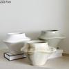 Creative Large Diameter Ceramic Vase Plant Pot Table Decoration Flowers Arrangement Artificial Flower Vases Room Aesthetic Decor
