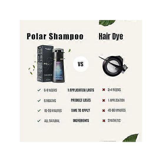 Shampoo Colorante per Capelli, Shampoo Colorante Polare, Shampoo Colorante Istantaneo Polar Haircare, Shampoo Colorante Naturale per Coprire i Capelli Grigi, Adatto per Donne e Uomini