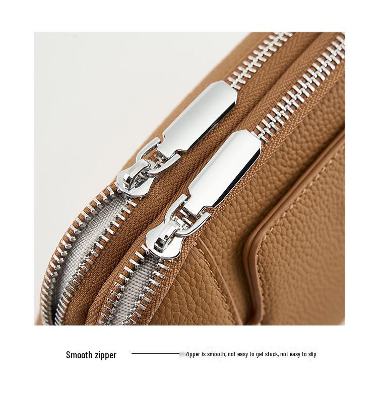 Women's Crossbody Cowhide Bag - Single Shoulder, Multi-Pocket, Stylish & Practical Mom's Small Commuter Bag