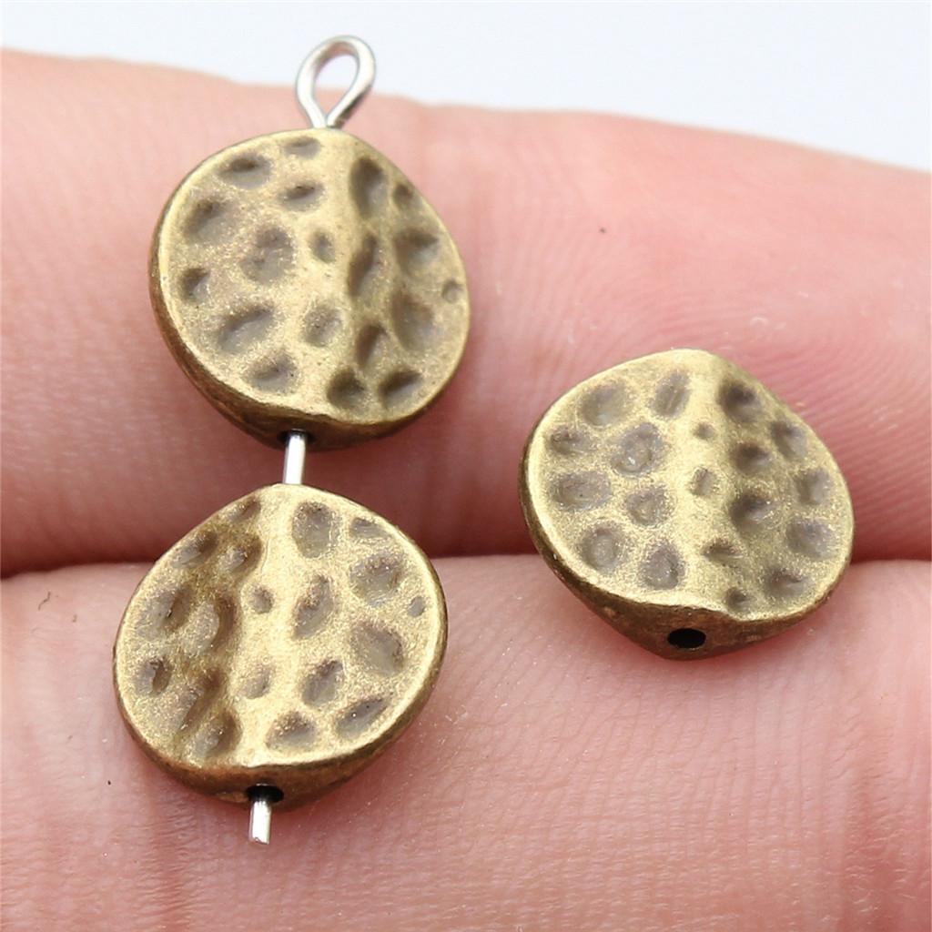 Twisted-Pattern Small-Hole Spacer Beads Mini Antique Bronze Silver Jewelry Making String Beads Separator