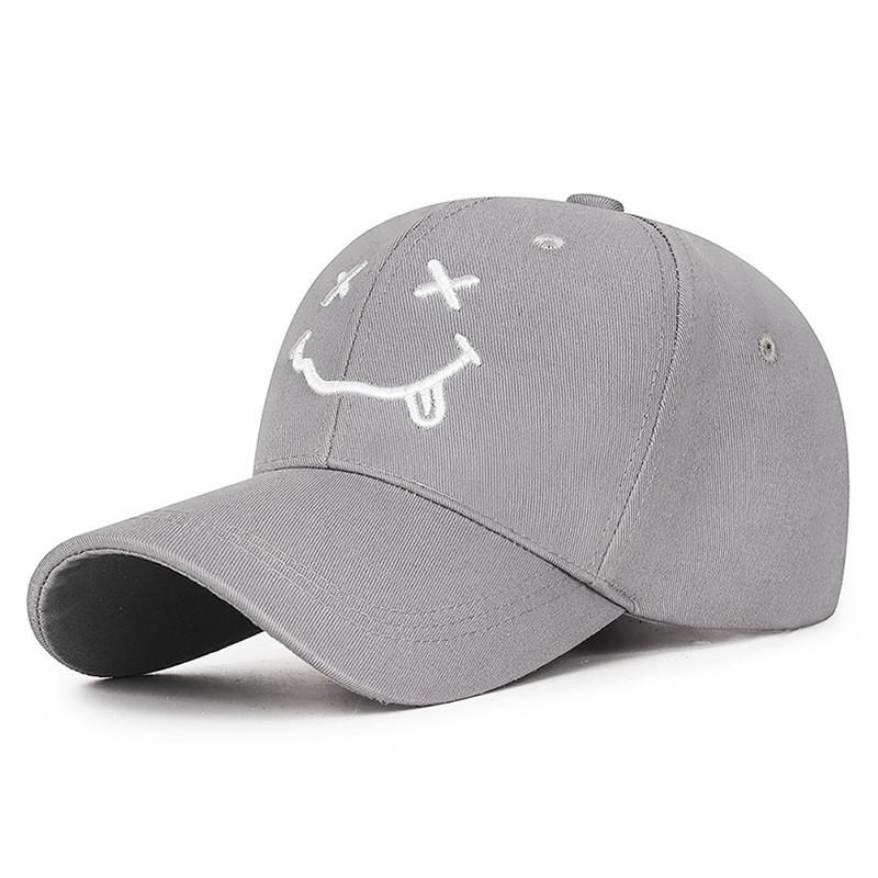 Smile Embroidered Polyester Cap Sun Shade Men Women Outdoor Sports Wear Daily