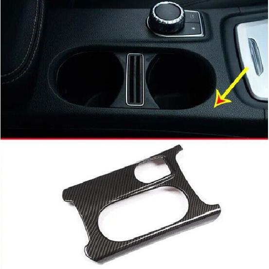 Carbon Style Car Cup Holder Cover Trim For Benz CLA GLA  A Class C117 X156 W176