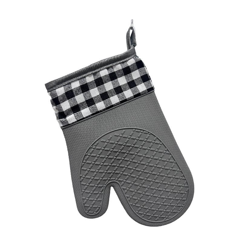 

Thickened High-Temperature Resistant Silicone Oven Gloves, Cotton-Lined for Anti-Scald Protection in Household Kitchens