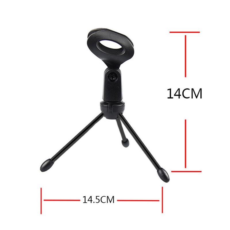 Microphone Stand Desktop Tripod Mini Portable Table Stand Adjustable Mic Stand