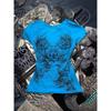 2025 Y2K Vintage Cross Print Short Sleeve T-shirt - Retro Hot Girl Fashion