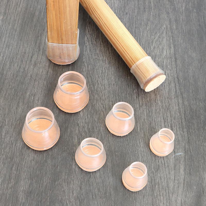 4/12/16Pcs Table Chair Leg Floor Protectors Furniture Pads with Felt Hardwood Floors Furniture Sliders Chairs Silicone Leg Caps