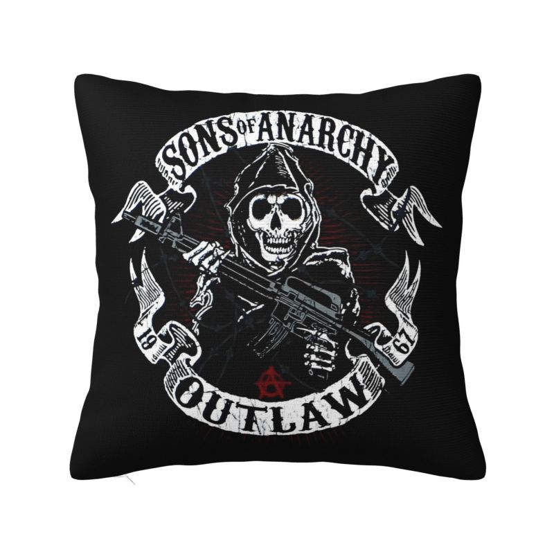 Individuelle Disney Sons Of Anarchy Kissenbezüge Die TV-Serie Samt Niedliche Zierkissenhülle für Auto Sofa