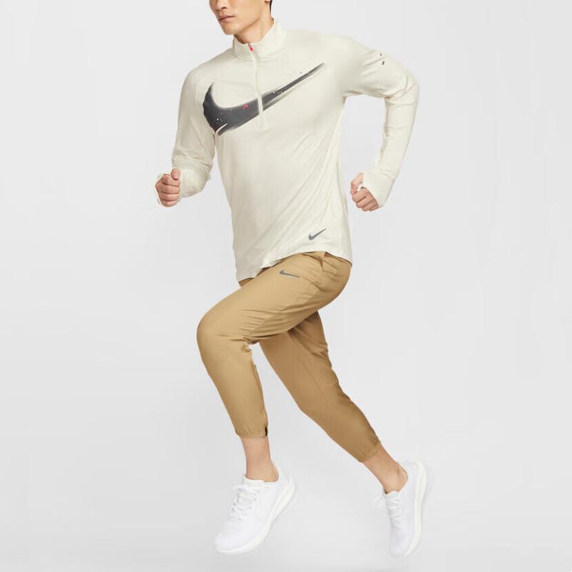 Nike Dri-Fit Stride Sports Casual Stand Collar Pullover Long Sleeve T-Shirt Men Tops IM9357133