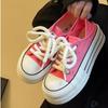 Special Spring and Summer New Milk White Two Wear Canvas Shoes Women's Thick Soles One Pedal Half Drag Foot Little White Shoes