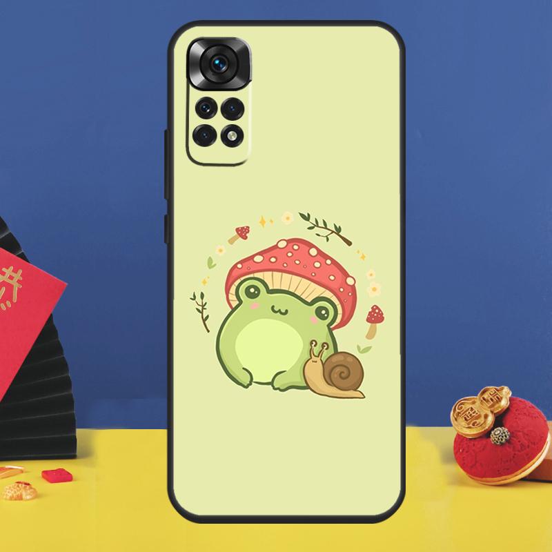

Kawaii Frog Phone Case For Xiaomi Redmi Note 11 Pro Note 10 Pro 12 8 9 Pro 9S 10S 11S 12C 9C 10C Funda Redmi Note 10S
