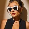 Retro Fashion Luxury Brand Square Sunglasses Unisex Vintage Gradient Lens Oversized Shades For Women