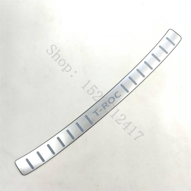 For VW/Volkswagen T-ROC T ROC 2018 ~2025 Stainless Steel Rear Bumper Protector Sill Trunk Tread Plate Trim Car Accessories