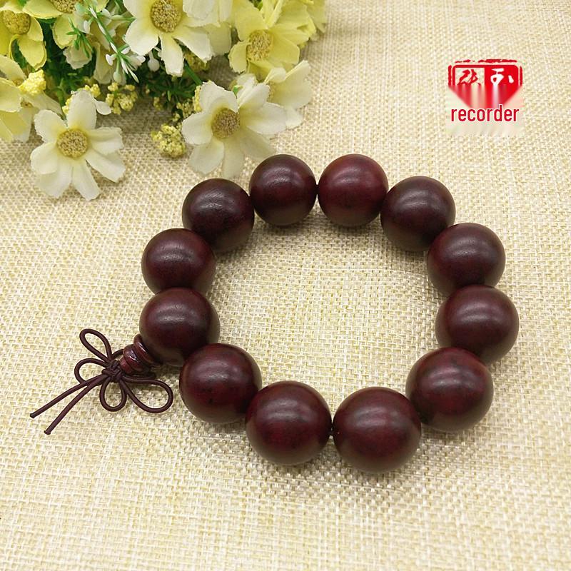 Red Rosewood Prayer Beads Bracelet - Clearance Special