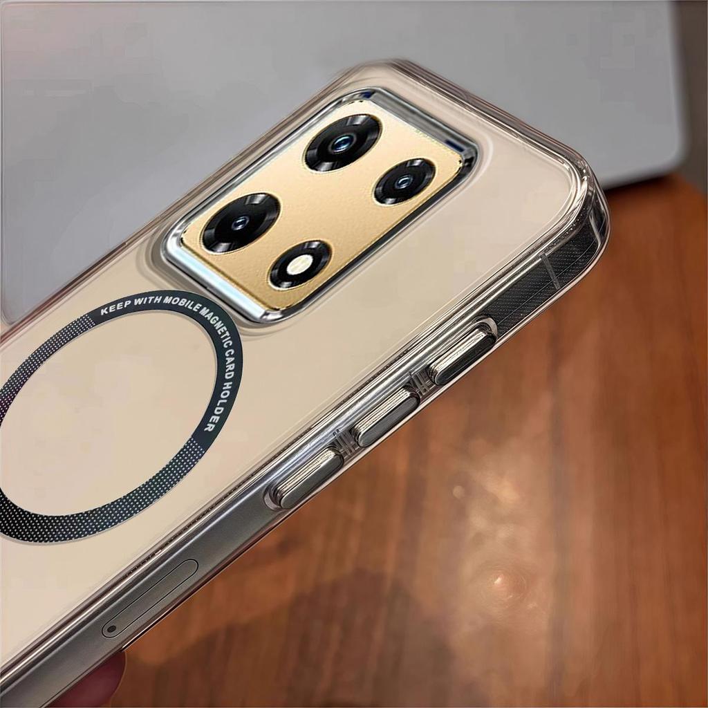 Case for infinix NOTE 30 Pro 4G Minimal Semi-Transparent Magnetic Casing Raised Electroplated Lens Bezel Anti-Slip Drop Resistant Protective Shell