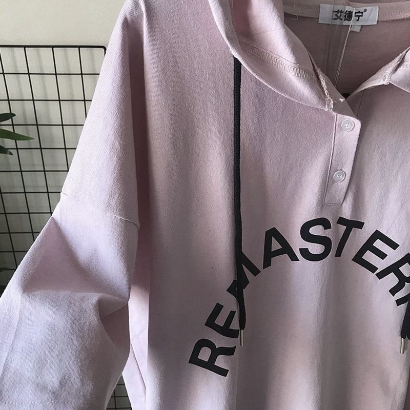 Plus Size Oversized T Shirts Women Hooded Mid-length Short Sleeve T-shirt Summer Korean Style Loose Hoodie Casual Tshirts Woman