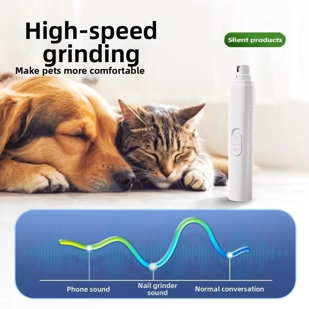 LED Pet Nail Trimmer Quiet Operation Nail Grinder Professional Electric Dog Nail Grinder  Home