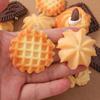 4Pcs Resin Simulation Waffle Cookies Biscuits Charms Pendants For Jewelry Making Necklace Earring Diy Handmade Accessories