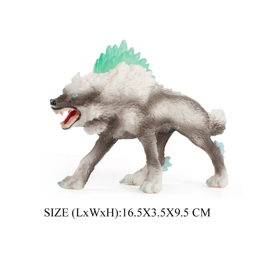 Realistische Wilde Dieren Arctische Wolf Buidelwolf Gorgonops Manenwolf Model Actiefiguren Jungle Bos Dier Speelgoed voor Kinderen