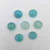 Natural Aqua Chalcedony Round Cabochon Loose Gemstone Lot 12 Pcs 14-15 MM 100 CT For Jewelry Making