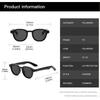  Retro Rivets Polarized Men Round Sunglasses Fashion Black Blue Trending Shades UV400 Women Clear Frame