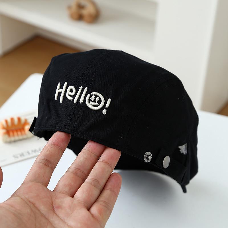 Koreanischer Stil Baskenmütze für Kinder: Leichte, Bestickte, Modische Kappe für Frühling & Sommer