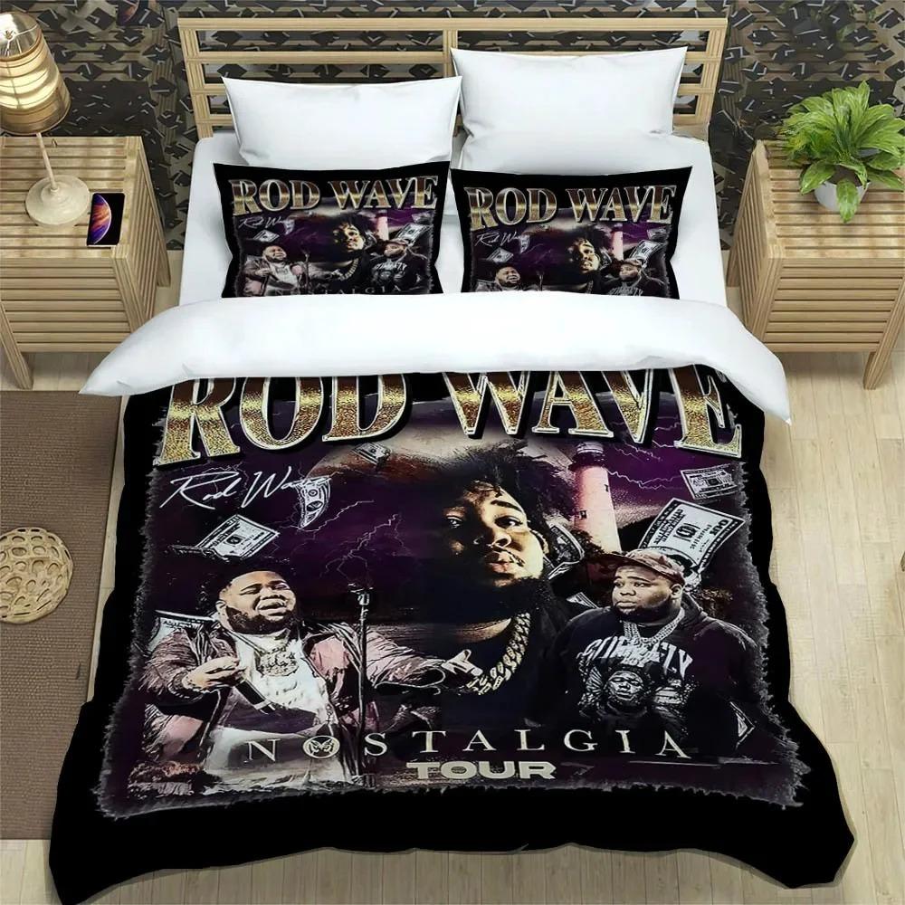 Popular Music Rod Wave Print Bedding Sets Exquisite Bed Supplies Set Duvet Cover Comforter Set Bedding Set Luxury Birthday Gift