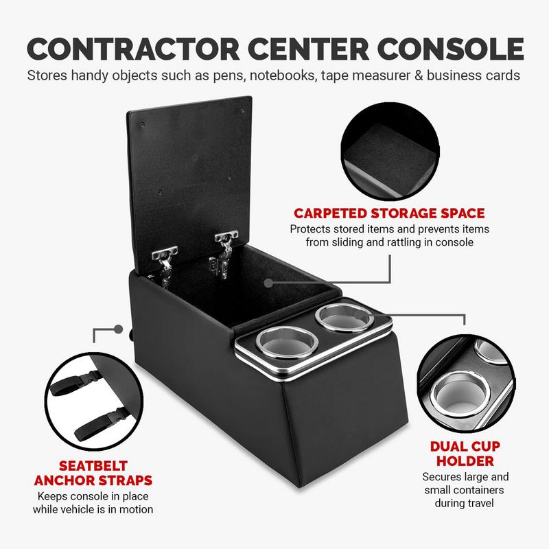 Car Rear Seat Armrest Storage Box With 2 Cup Holder Auto 2 Row Console Box Backseat Arm Rest For Car Interior Accessories