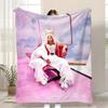 N-Nicki Minaj Album Pink Friday Wurf Kinderfreundliche Flanell-Wurfdecke Weich Warm Antistatisch Waschbar Ganzjahres