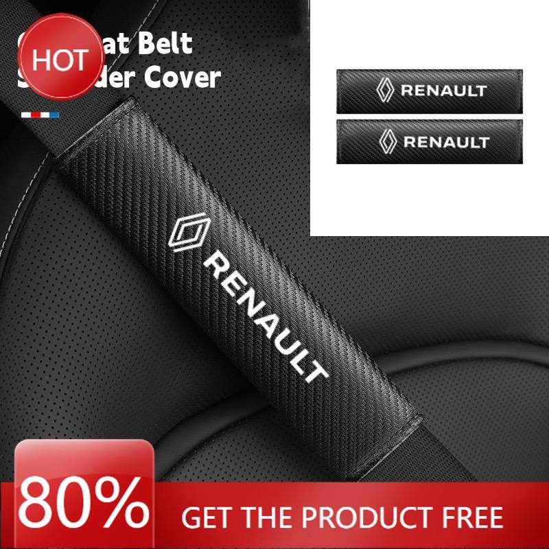 2026 Chaud Pour Enjoliveurs Renault 2 Pièces Housse de Ceinture de Sécurité de Voiture Épaule Fibre de Carbone Étui de Protection pour Renault Clio Megane Trafic Captur