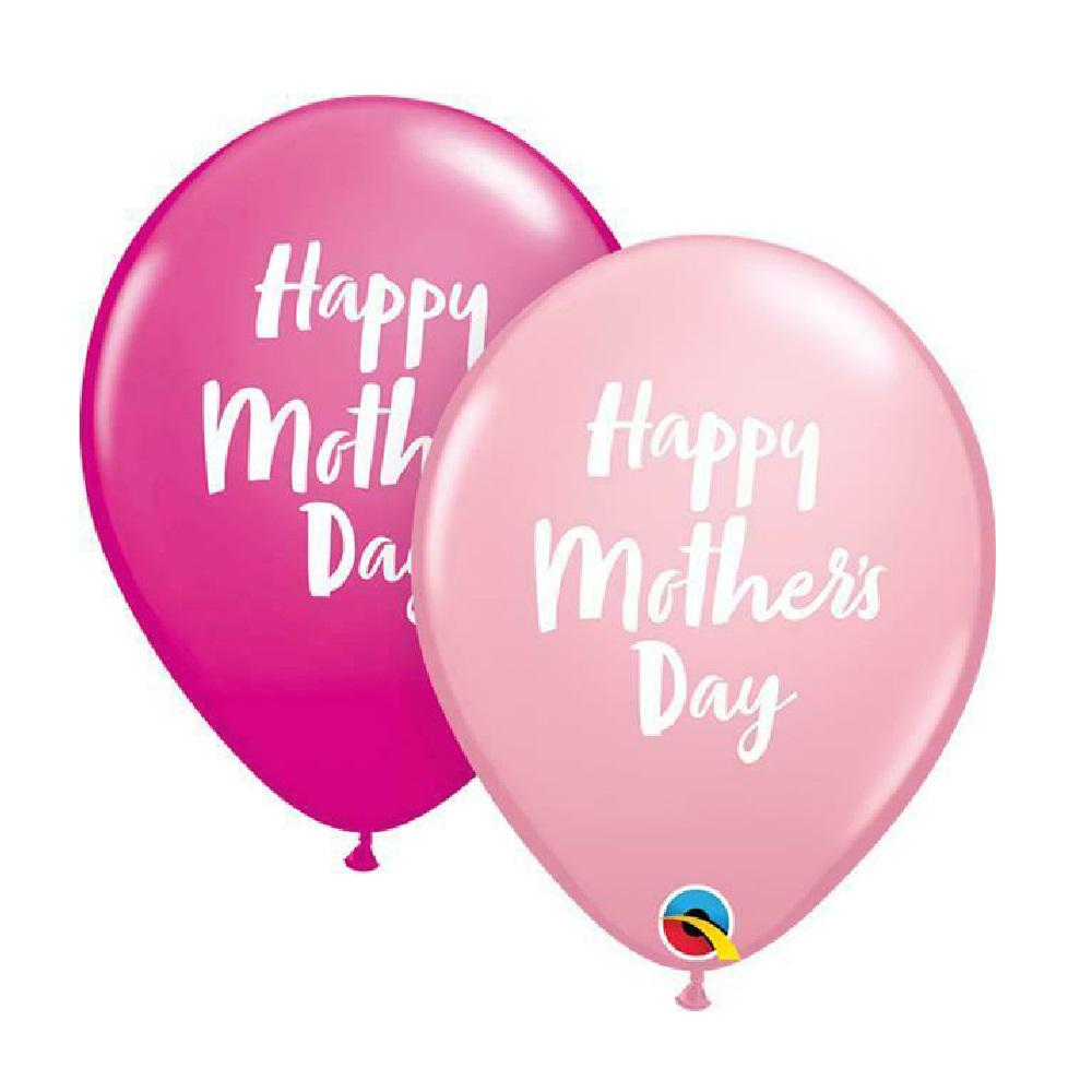Qualatex 11palcové latexové balónky s nápisem ke Dni matek (Balení po 25)