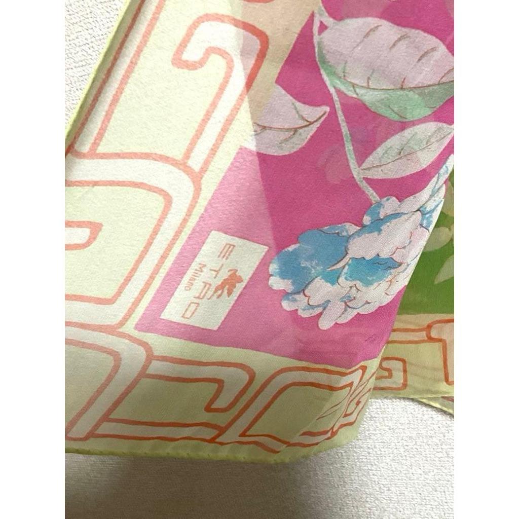 Used ETRO Etro Large Stole Shawl Floral Spring Summer