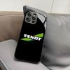 Fendt Handyhülle für iPhone 16 15 14 12 11 13 Pro Max Mini 8 X Xr Xs Puls Schwarze Glasabdeckung