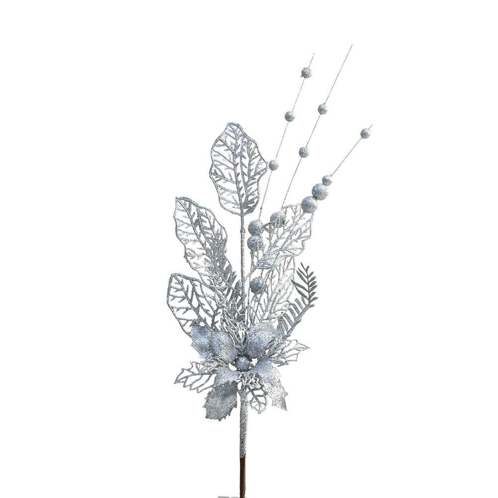 Fake Simulated Berry Branch Glitter Christmas Tree Ornaments Durable Artificial Branches Home