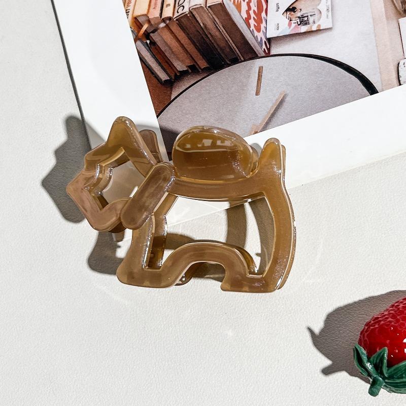 Jelly-colored Bow Back Head ClawLarge Hair Claw Updo Shark Clip Hair Accessory