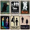 Toilet Retro Tin Sign Poster Vintage Wall Poster Metal Sign Decorative Wall Plate Kitchen Plaque Metal Vintage Decor Accessories