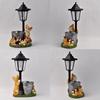 Handbemalte Harz-Outdoor-Figur Licht Solar-Landschaftsdeko-Licht Rasenornament
