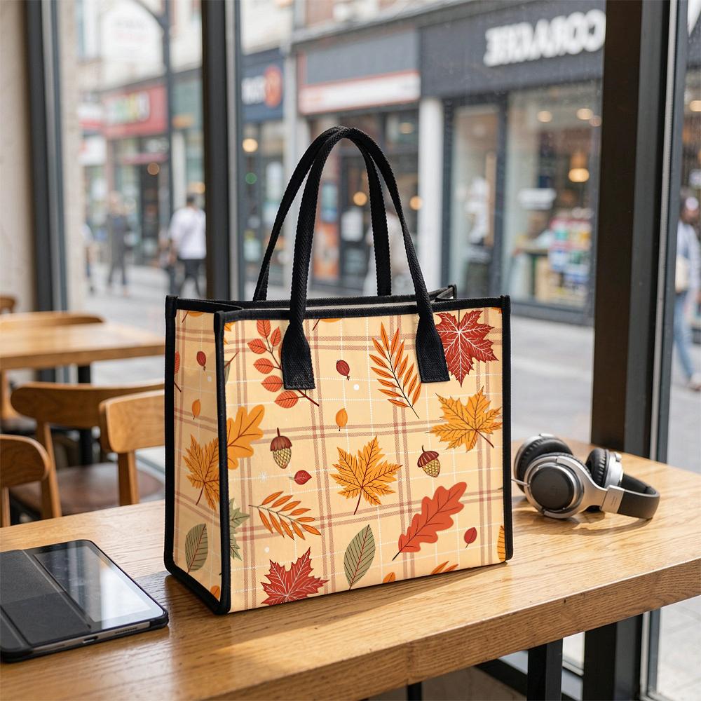 Autumn Maple Leaf Tote Bag Fashion Ladies Casual Large Capacity Daily Shopping Shoulder Handbag