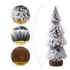 Christmas Tree Ornaments Small Decorative Snow Pine Tree with Base Party Supplies for Home Holiday Desktop Decoration