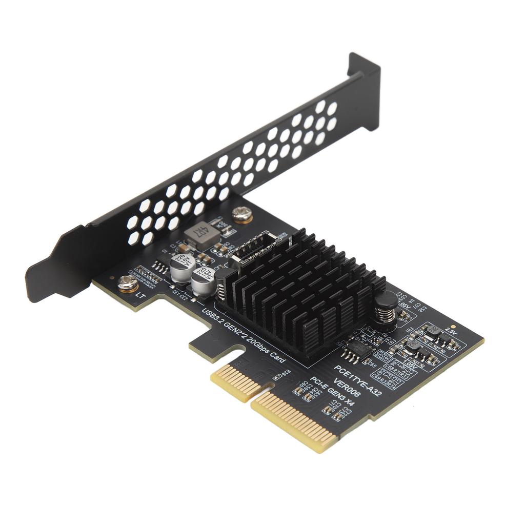 USB 3.2 Gen 2 Expansion Card Type C 20Gbps ASM3242 Main Control PCIe to USB 3.2 Expansion Card for Desktop Chassis